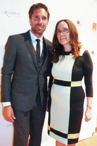 Henrik Lundqvist with HLF Charitable Partner Food Bank for NYC's Chief Development Officer, Alyssa Herman (Manley Photography)