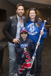 The NY Rangers practice at Madison Square Garden during the second round of the 2017 Stanley Cup Playoffs. After practice, Henrik Lundqvist meets 8 year old Jaxson.