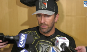 Henrik Lundqvist thanks We Movement supporters for participating in the first ever WE Day at New York's Radio City Music Hall.