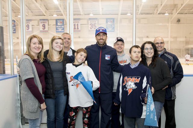 Zakarai & Abby met with Henrik Lundqvist on November 25th at the NYR training facility – both are from the CT STORM special hockey team in Bridgeport CT