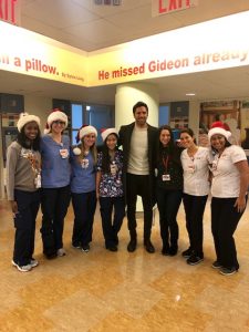 Henrik and Therese made their 4th annual Christmas morning visit to NewYork-Presbyterian Hospital to visit with patients and staff, distributing gifts and smiles.