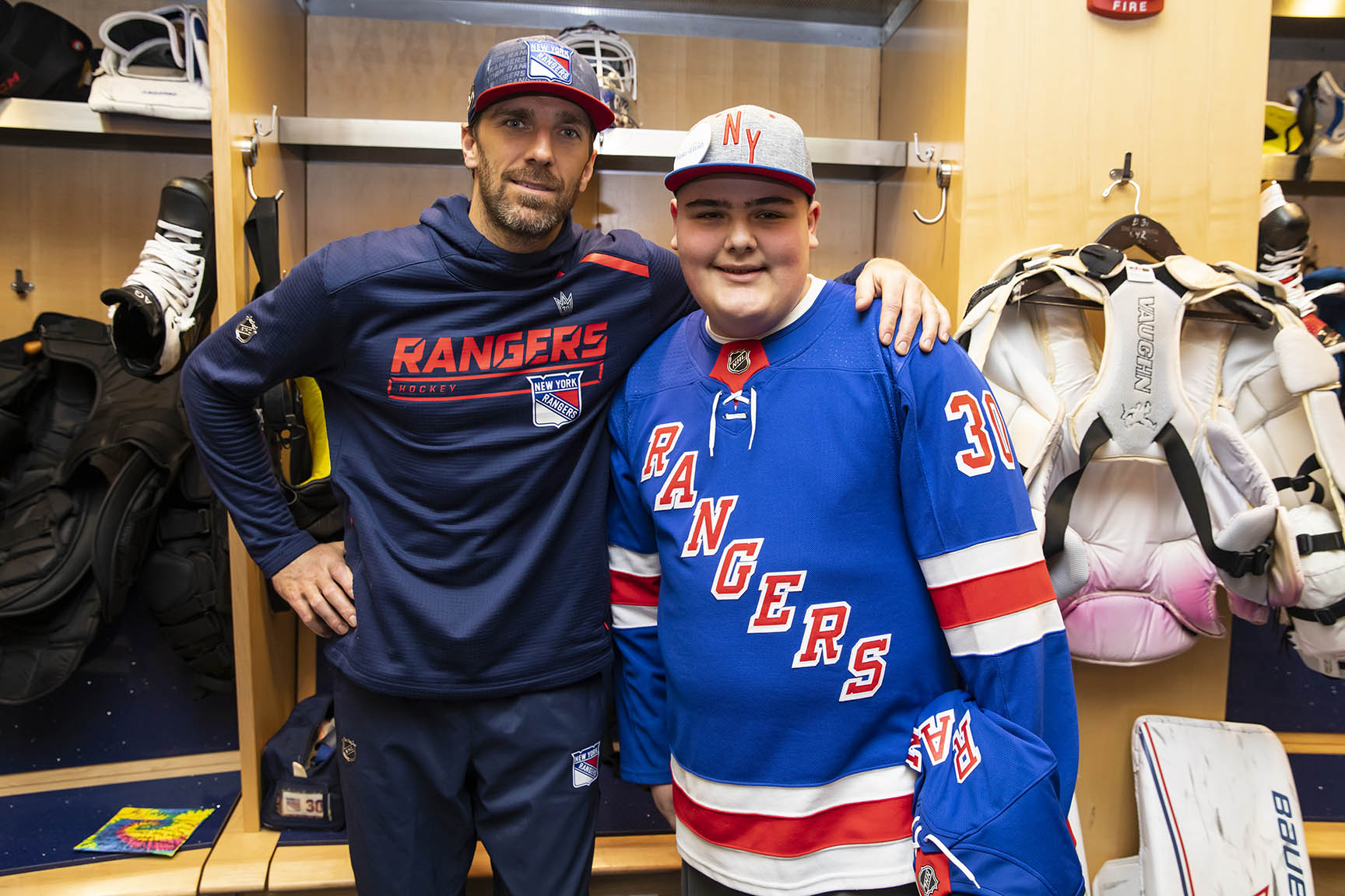 In February 2019 CJ from Make A Wish Suffolk had his wish come true when he met with Henrik at Casino night and post a NYR game. He says no matter the health obstacles he faces, the NYR and his favorite player Henrik always makes him smile.