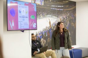 October 13, 2019: HLF Young Ambassadors present their projects to Henrik Lundqvist at Madison Square Garden.