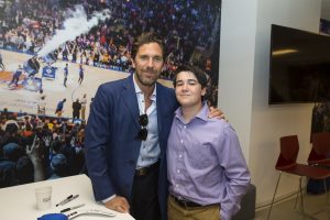 April 24, 2018: Young Ambassadors from the Henrik Lundqvist Foundation meet Henrik and Therese Lundqvist and talk about the various service projects they completed during the year.