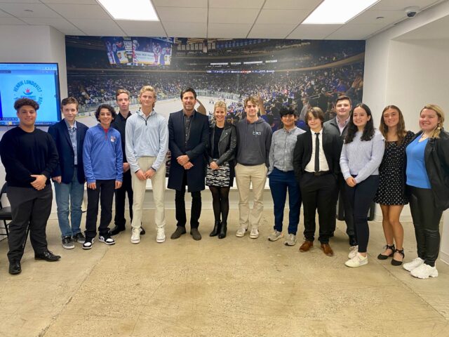 On November 13th, the 2022 class of HLF Young Ambassadors met at 2 Penn Plaza in New York City, hours before the New York Rangers were set to play the Arizona Coyotes in next-door Madison Square Garden, after ten months of collaboration and impact in their communities.